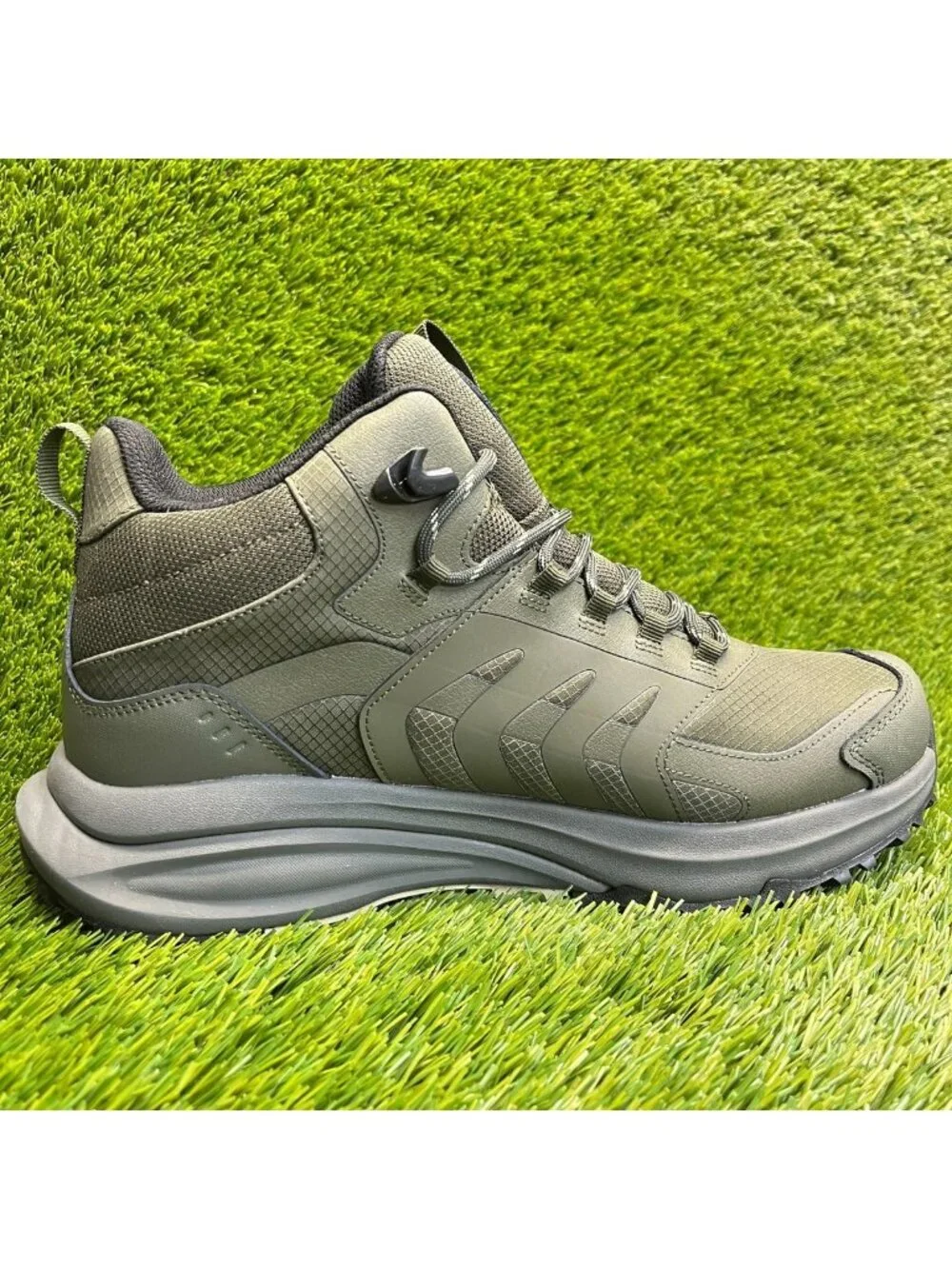 Nortiv 8 Mens Size 10.5 Green Gray Outdoor Lace Up Waterproof Pro Hiking Boots